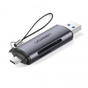 Картридер UGREEN USB-A/Type-C, microSD, SD, арт. 1474