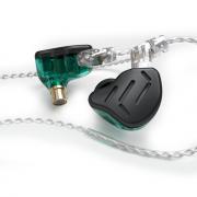 Гибридные наушники KZ ZAX зеленые, арт. 1274