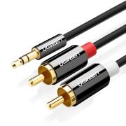 Кабель аудио UGREEN 10749 mini Jack 3.5 - 2 x RCA, 1 метр, арт. 1242